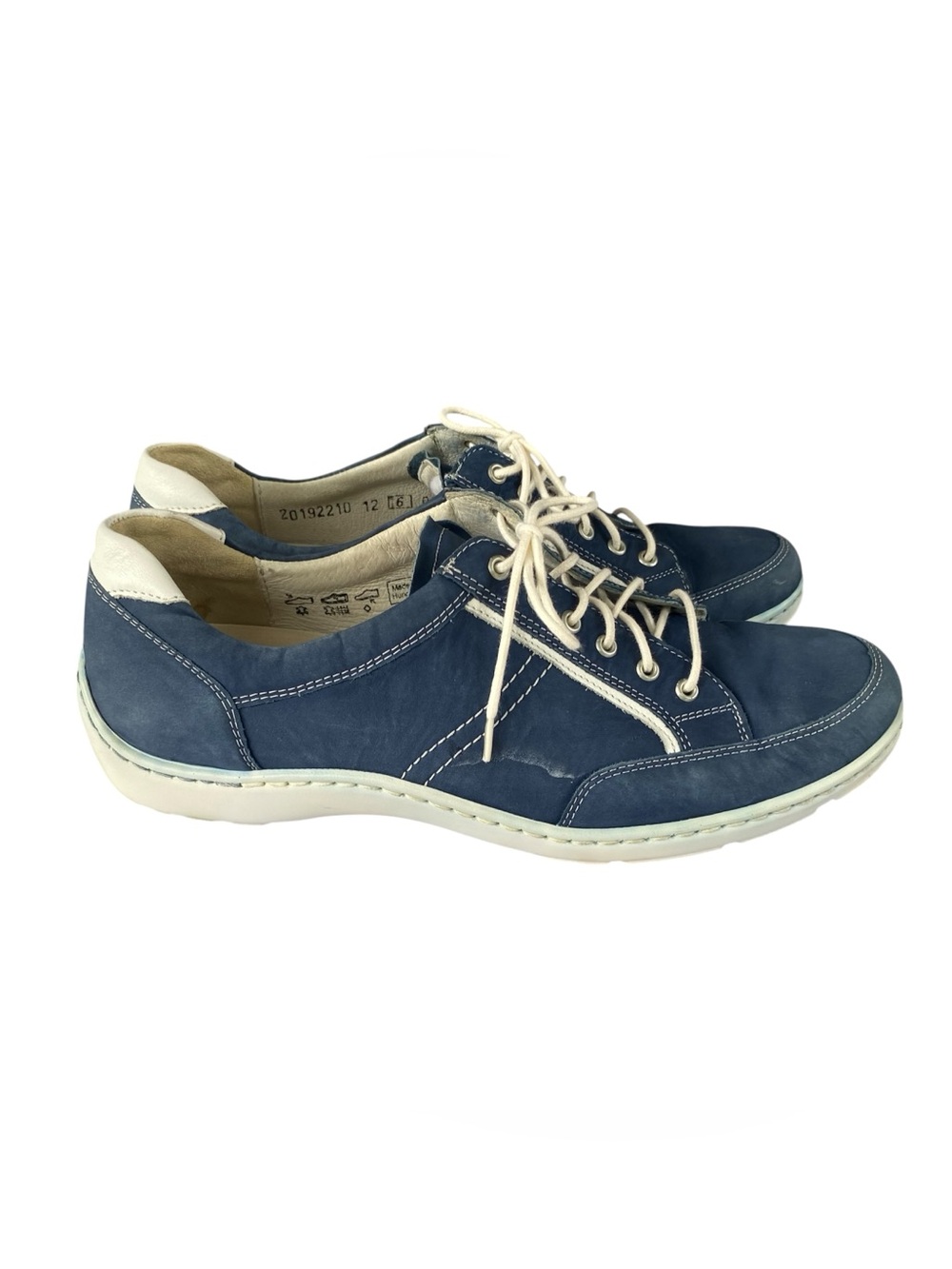 WALDLAUFER Jasmine Henni Shoe Sneakers Suede Blue White Women Size 6 - Picture 3 of 11
